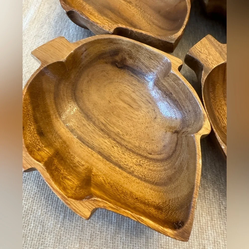 Vintage Monkey Pod Bowl Set